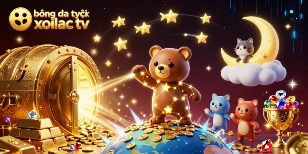 Experience the excitement of bóng đá trực tuyến xoilac tv with dynamic characters and vibrant gambling elements.
