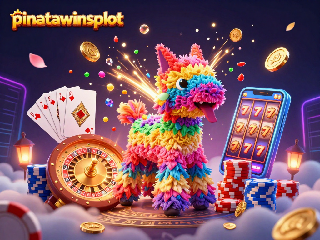Experience the excitement of pinatawinsslot with vibrant graphics and golden rewards bursting from the pinata.