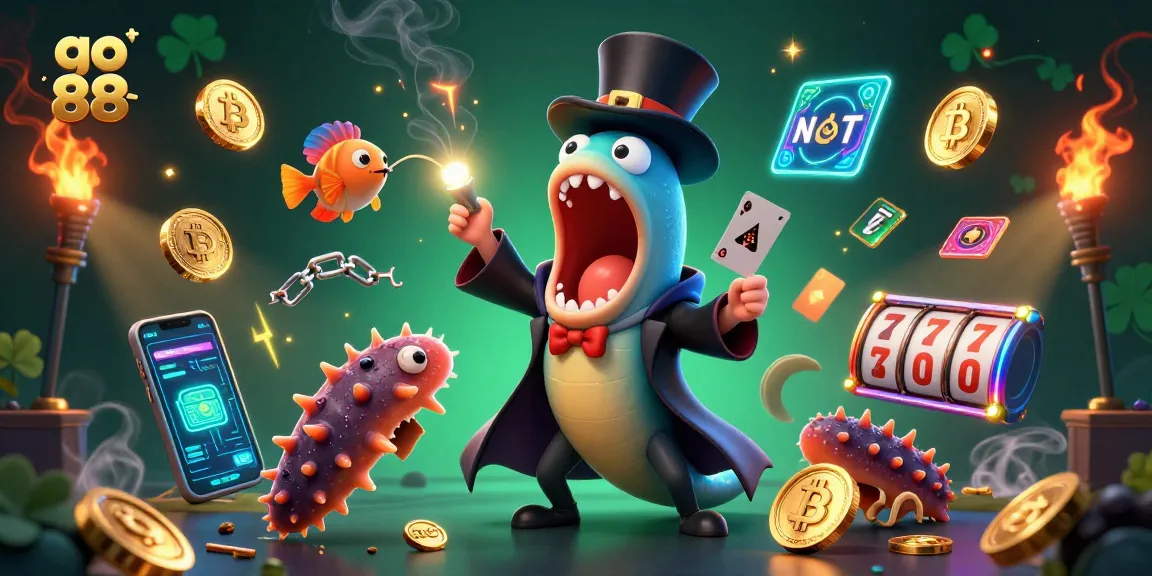 Engage in thrilling go 88 gameplay with vibrant characters performing card tricks in a magical casino scene.