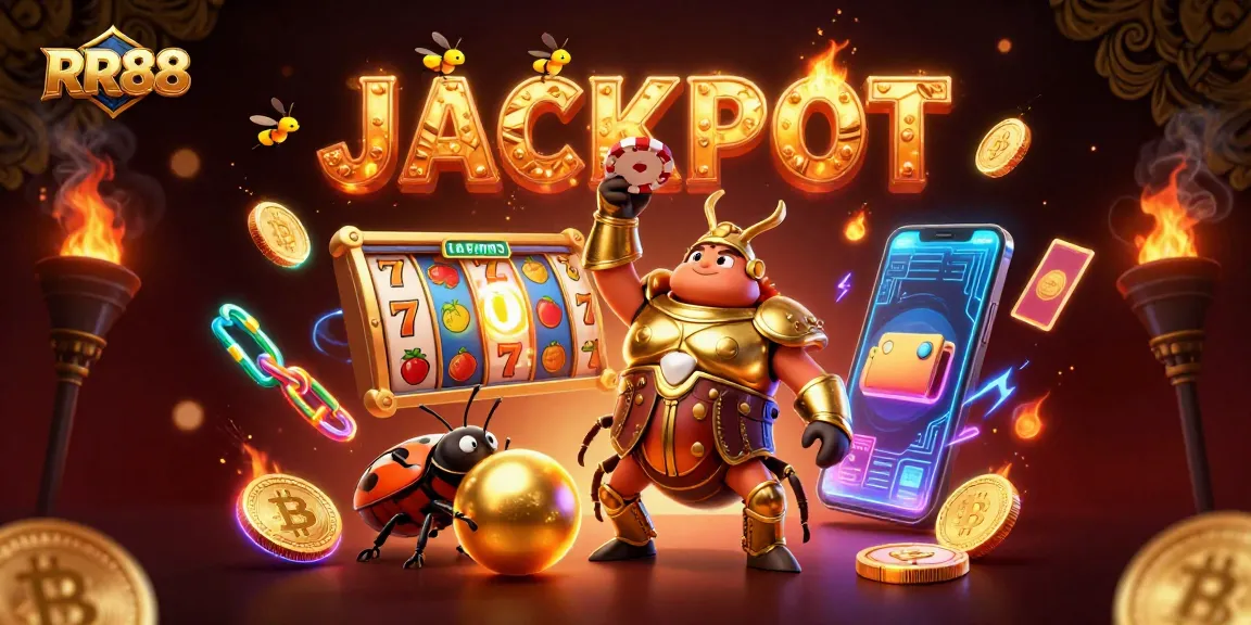 Experience excitement at RR88 with a 3D victory scene featuring a beetle hero in action.