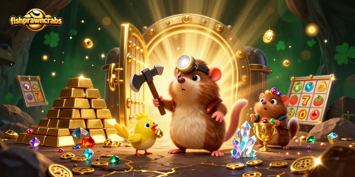 Discover the thrilling action of fishprawncrabs in an exciting treasure hunt scene.