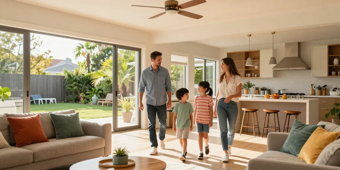 Familia visitando una propiedad de Woningunie, disfrutando del ambiente cálido y acogedor.