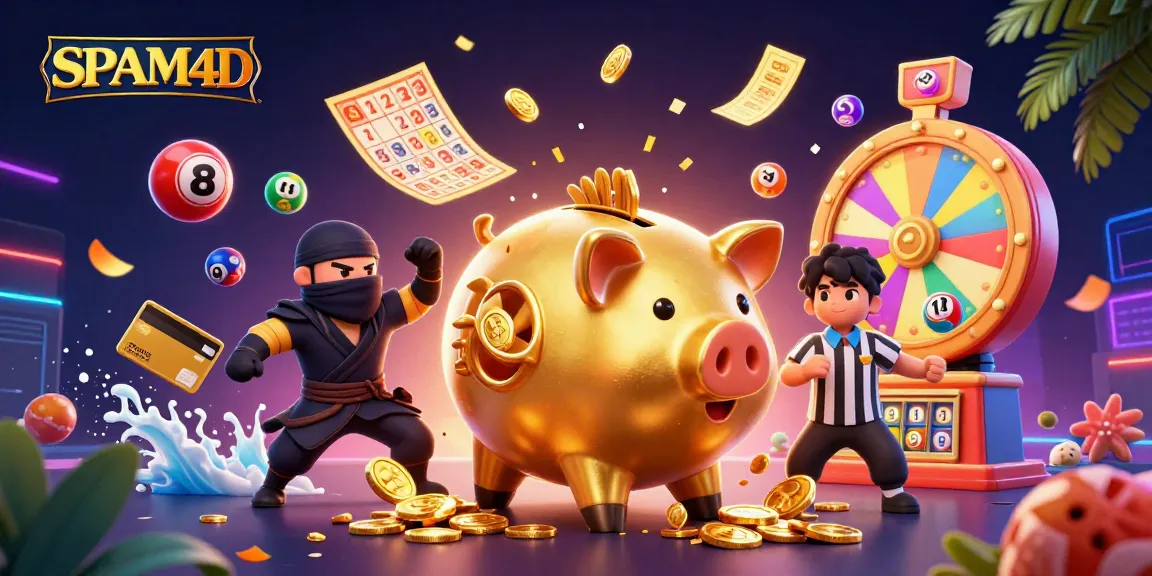 SPAM4D menampilkan bank piggy bertema sumo, meraih peluang besar dalam suasana permainan lotere yang dinamis.