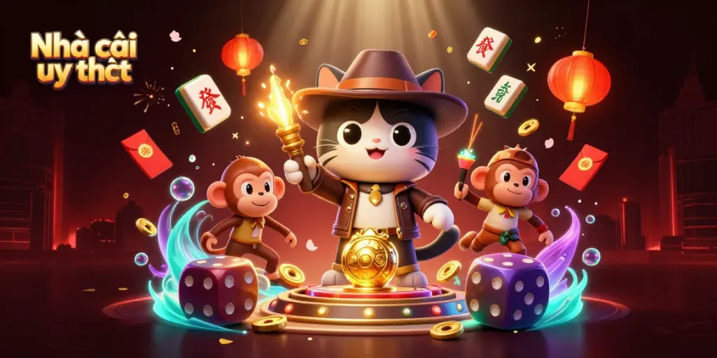 Play and win at Nhà cái uy tín with engaging illustrations of casino discoveries and adventures.