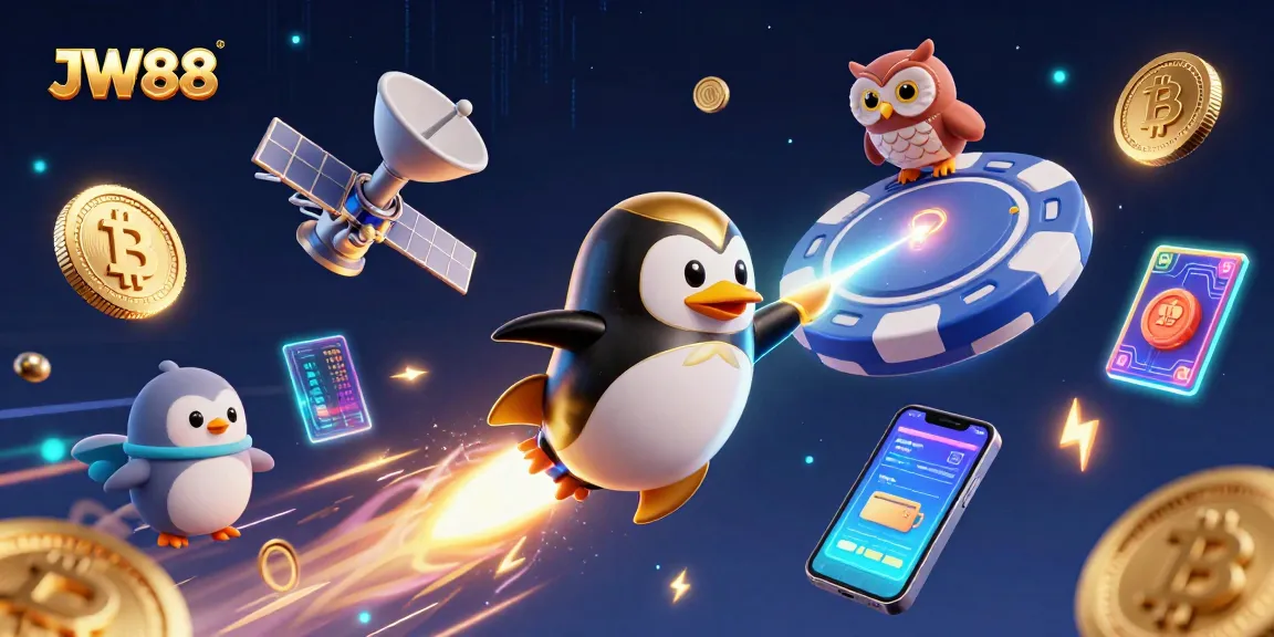 Experience thrilling gameplay at JW88 with exciting golden penguin in a vibrant casino universe!
