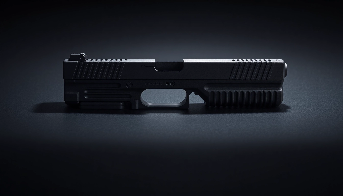 Glock 43 slide with precision engineering and sleek design features.