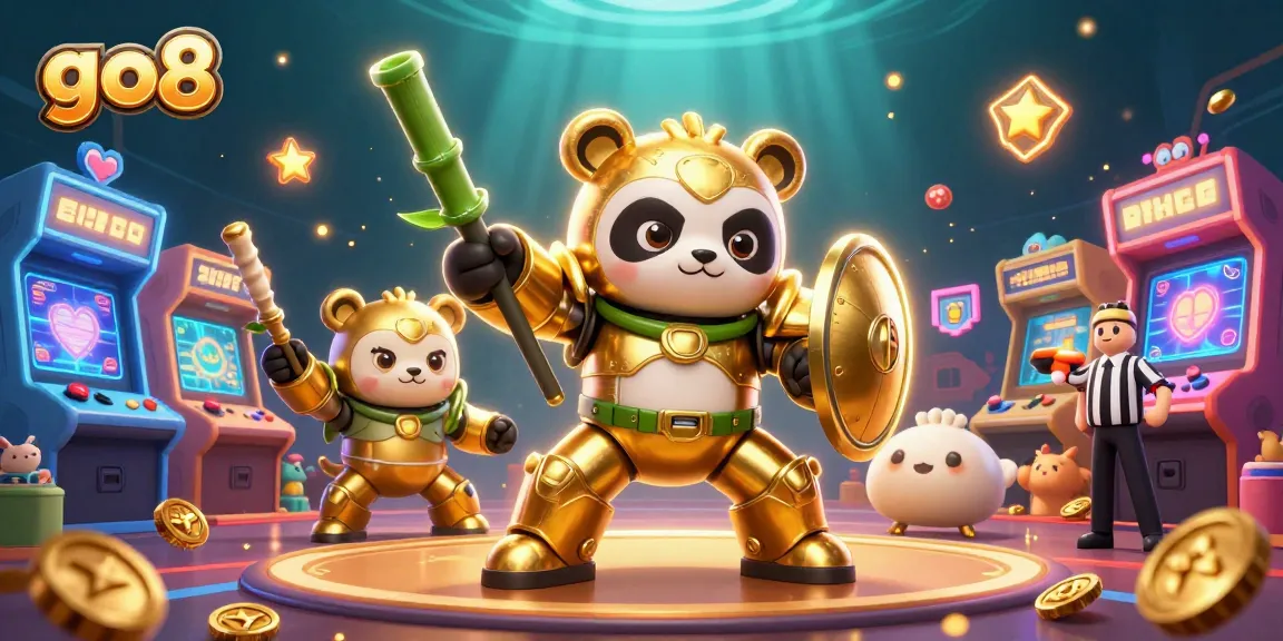 Join the action at go8 with vibrant casino-themed 3D characters in a lively gaming arena.