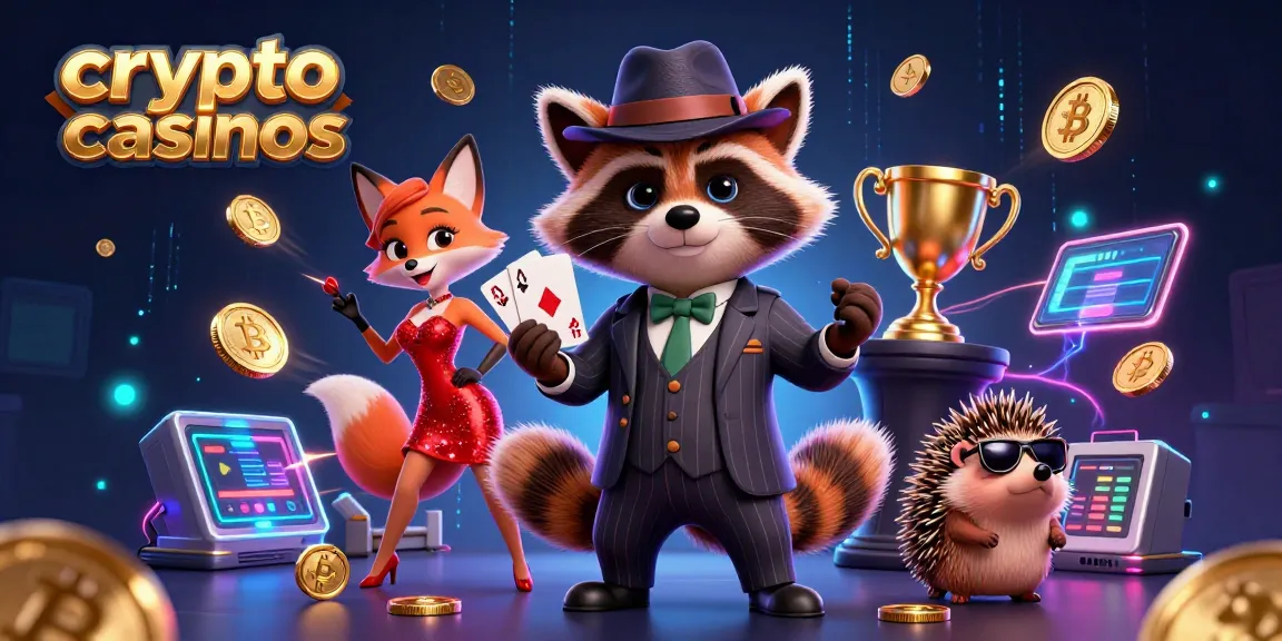 Jouer avec des crypto casinos et gagner en s'amusant dans une illustration dynamique.