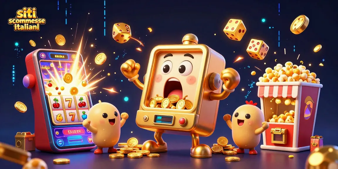 I migliori siti scommesse italiani offrono jackpot e vincite in un'illustrazione vivace e coinvolgente.