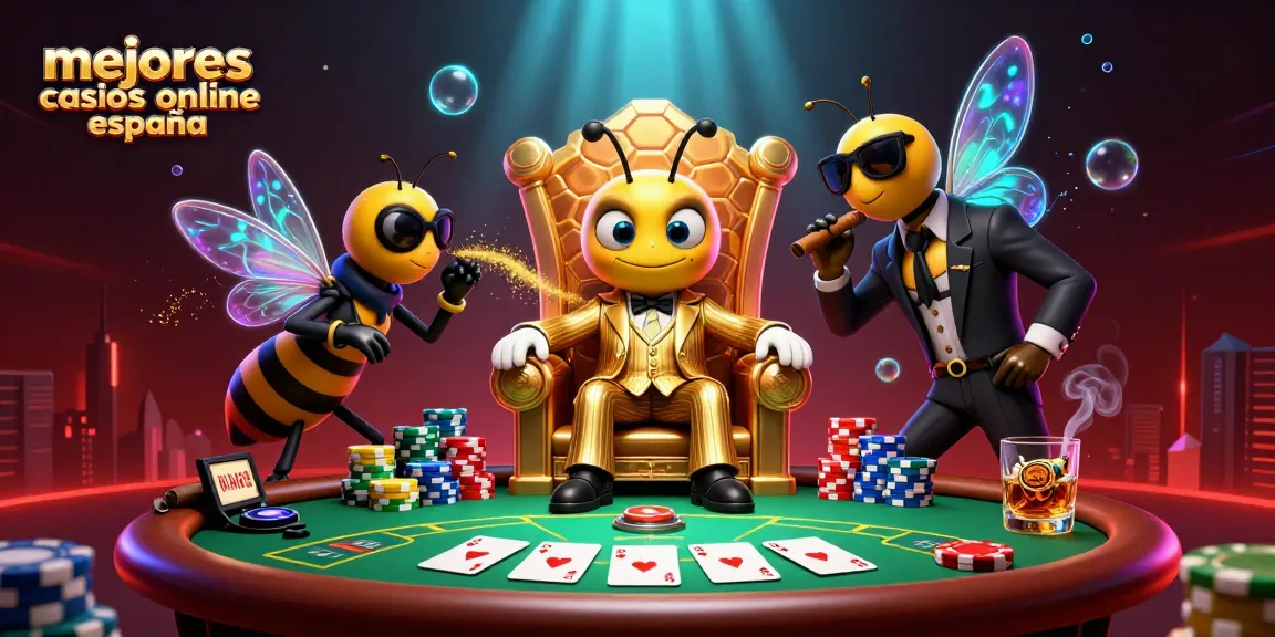 Mejores casinos online España, ilustra acción de juego en un entorno de casino vibrante y lleno de detalles