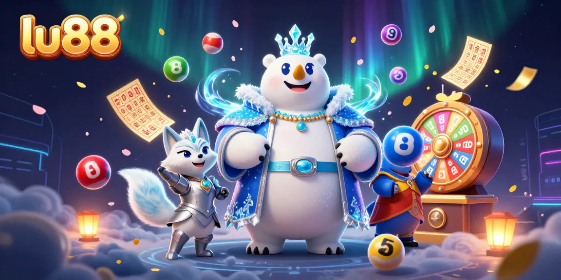 Experience jackpot excitement at lu88 with dynamic lottery scenes featuring colorful elements and engaging characters.