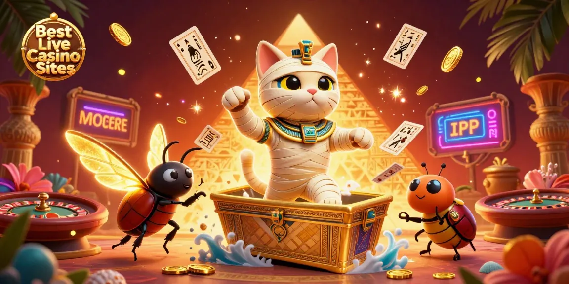 Experience the excitement of the Best Live Casino Sites with an engaging illustration, showcasing vibrant gaming elements and characters.