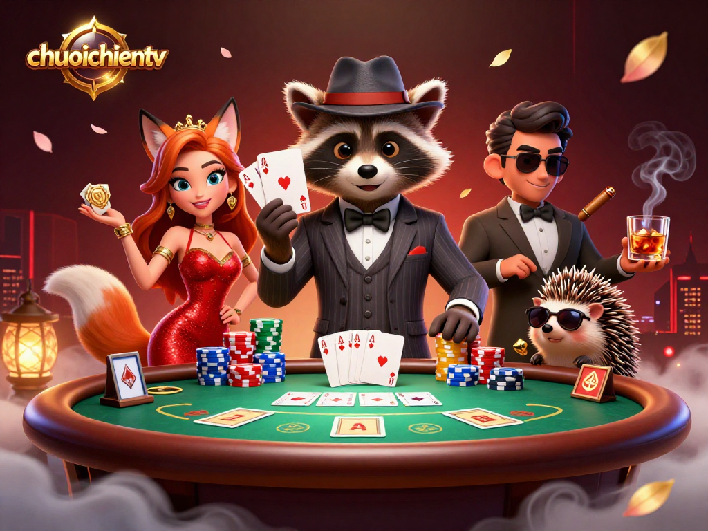 Experience thrilling gambling moments with chuoichientv in this dynamic casino scene.