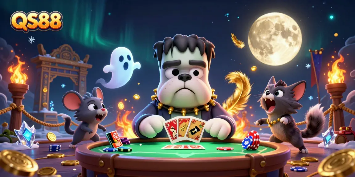 Experience excitement with QS88's engaging 3D casino characters delighting in a thrilling gaming environment.